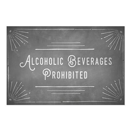 CGSignLab | משקאות אלכוהוליים אסורים -פינת גן נצמד חלון | 36 x24